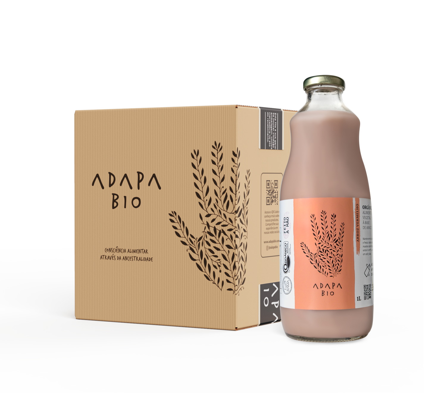 6 un. Bebida de Arroz Vermelho 1L