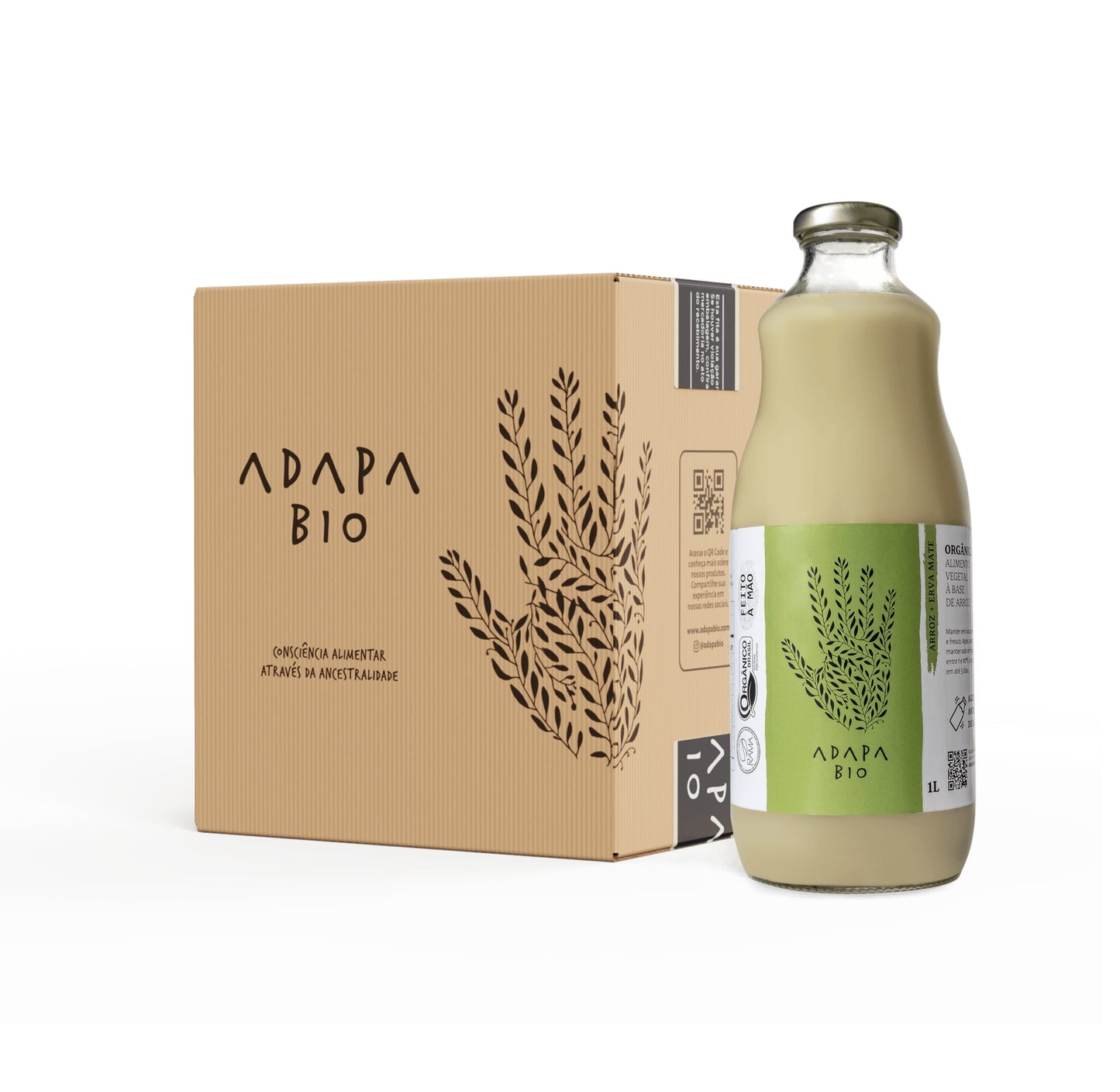 6 un. Bebida de Arroz + Erva Mate 1L
